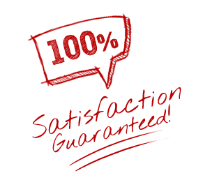 100% Satisfaction Guarantee - Hand Drawn Red